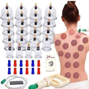 NEW! AIKOTOO Cupping Set 24 Hijama Massage Cups Cupping Therapy Set